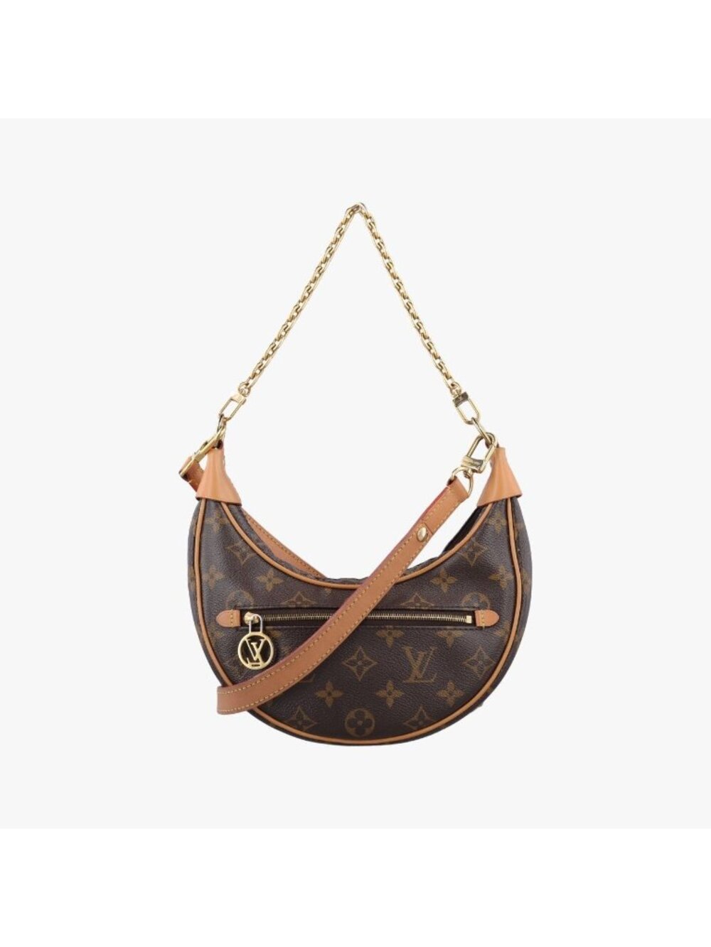 Louis Vuitton Loop Monogram Brown Beige Canvas